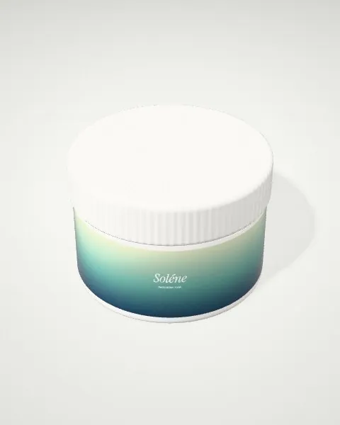 Cream jar · Light studio · from above mockup