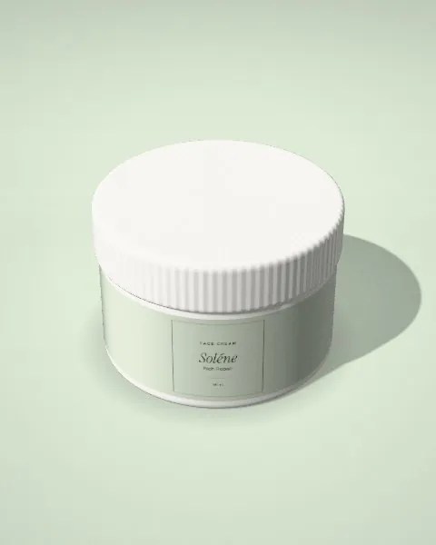 Cream jar · Sage · from above mockup