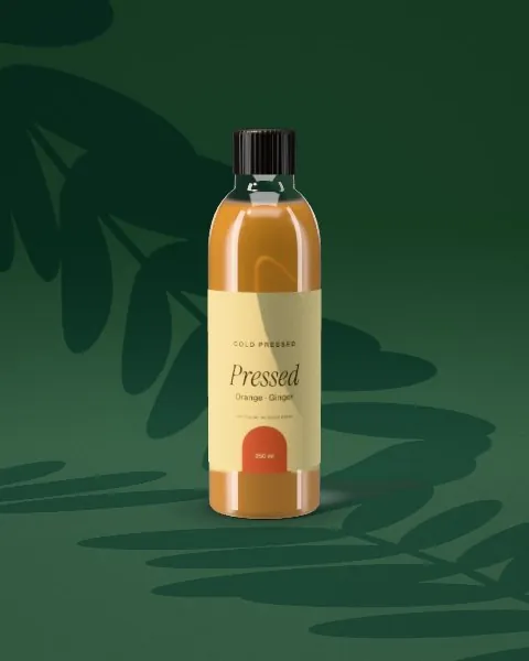 Juice bottle · Forest green · front mockup