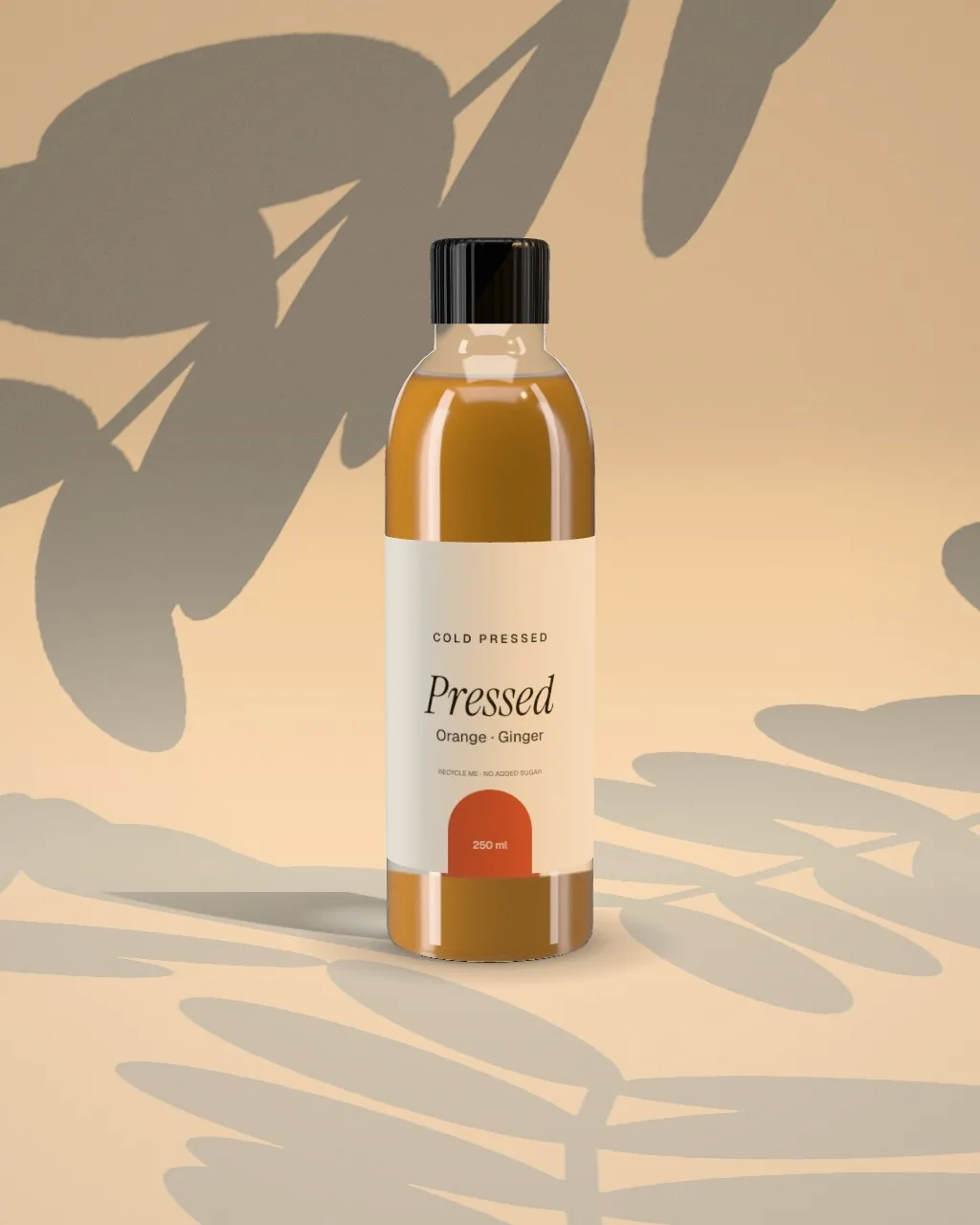 Juice bottle · Sunlight · front mockup
