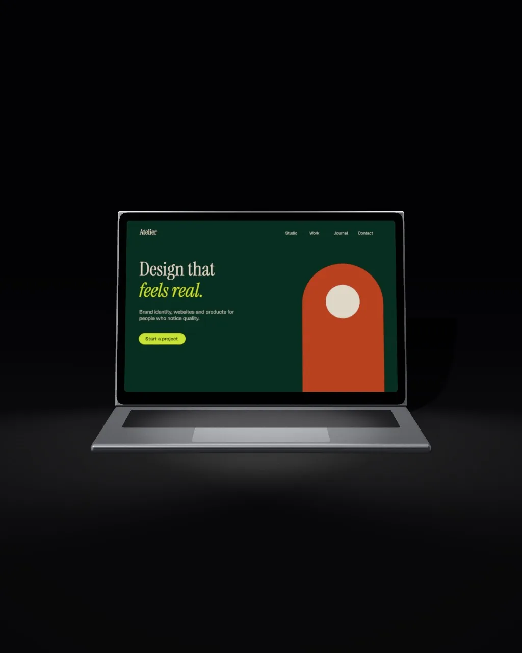 Laptop · Black · front mockup