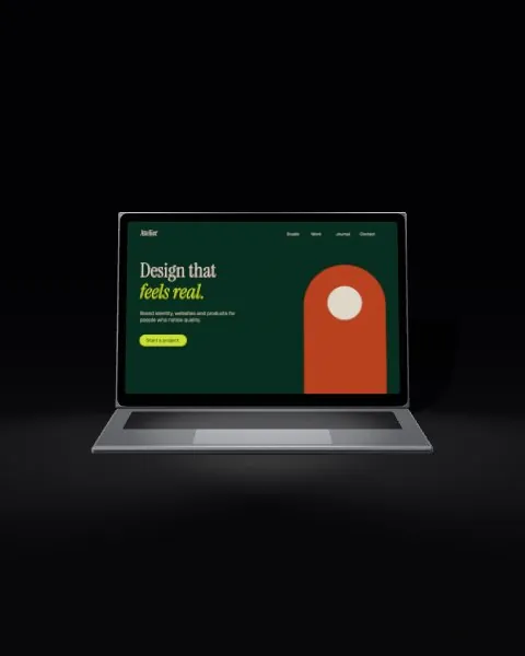 Laptop · Black · front mockup