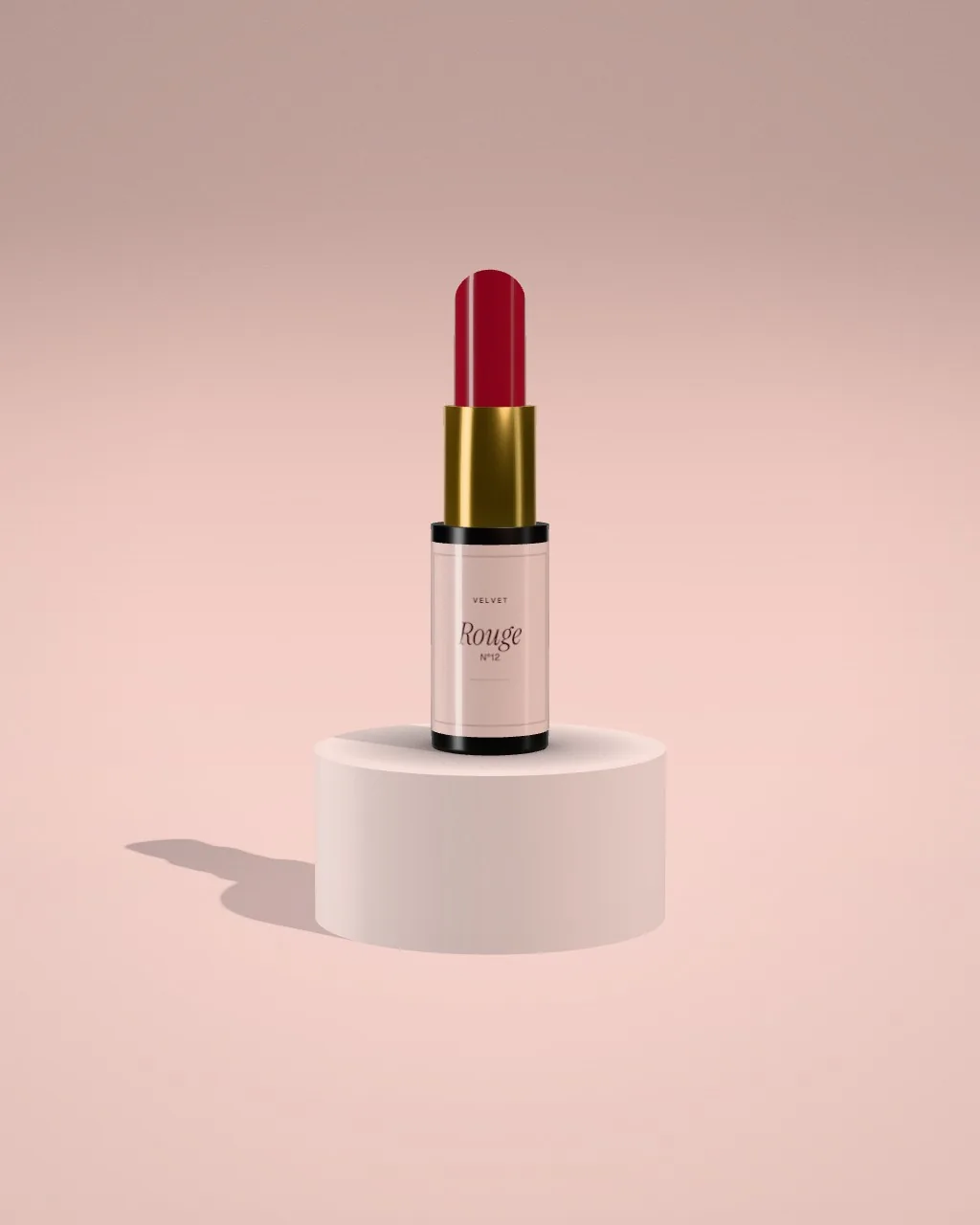 Lipstick · Blush plinth · front mockup