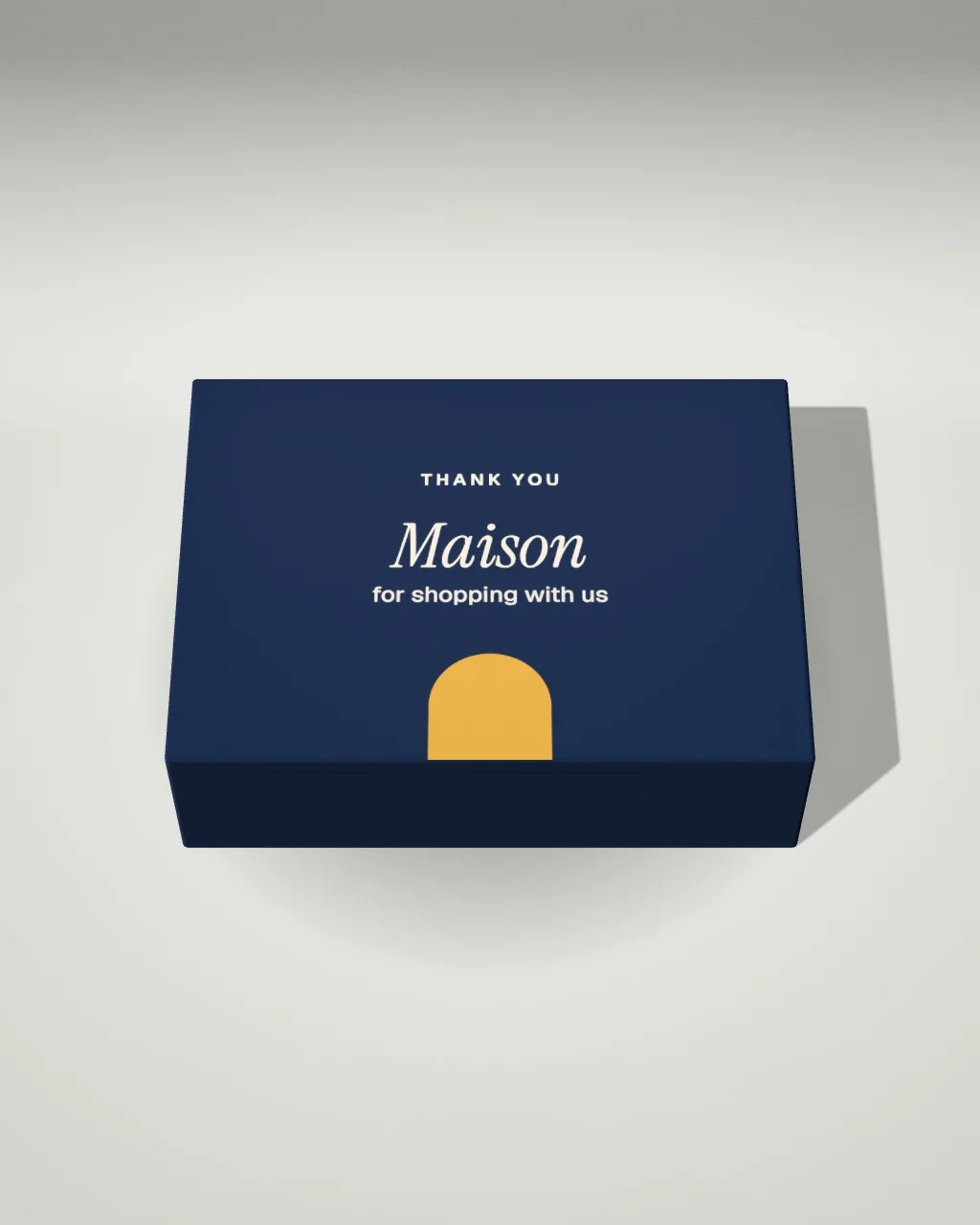 Mailer box · Light studio · from above mockup
