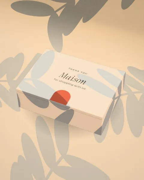 Mailer box · Sunlight · angled mockup