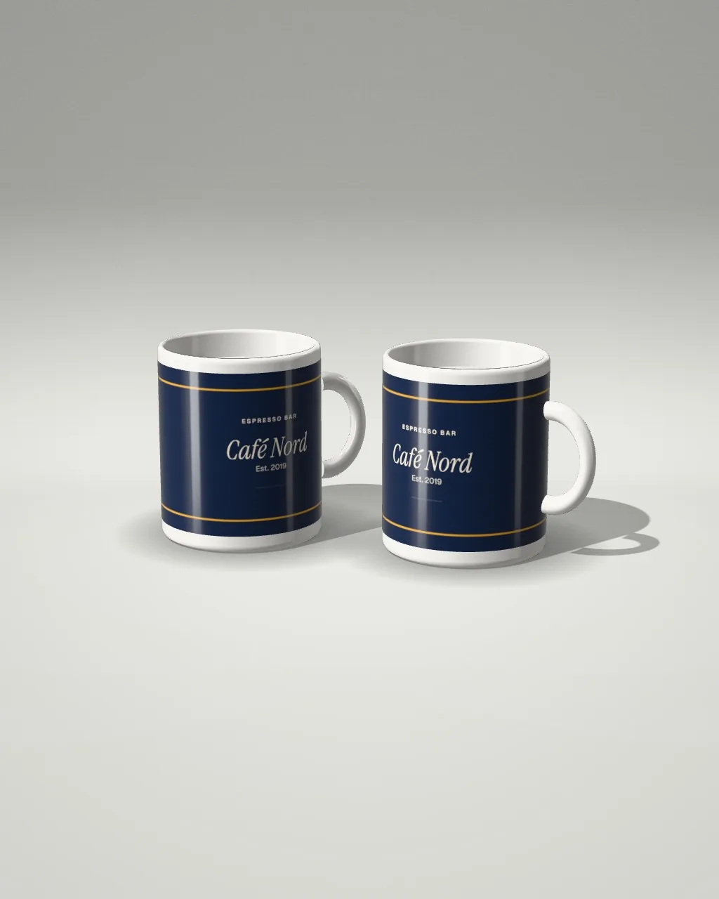 Mug duo · Light studio mockup