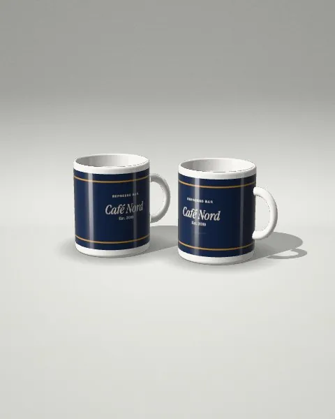 Mug duo · Light studio mockup