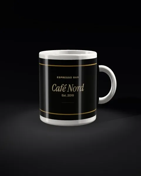 Mug · Black · 3/4 mockup