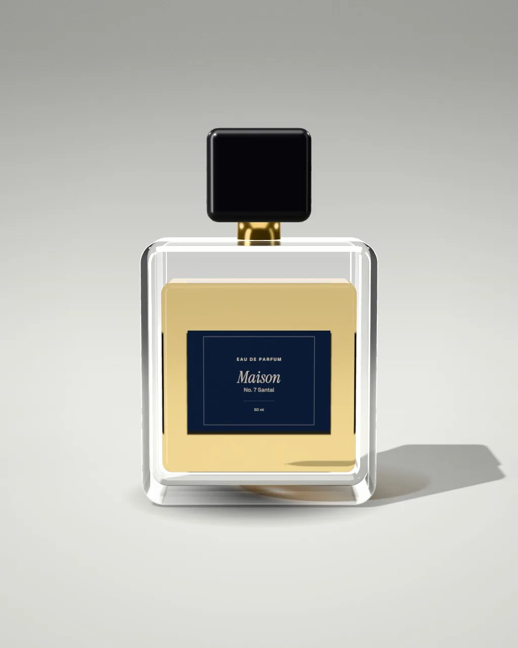 Perfume bottle · Light studio · front mockup