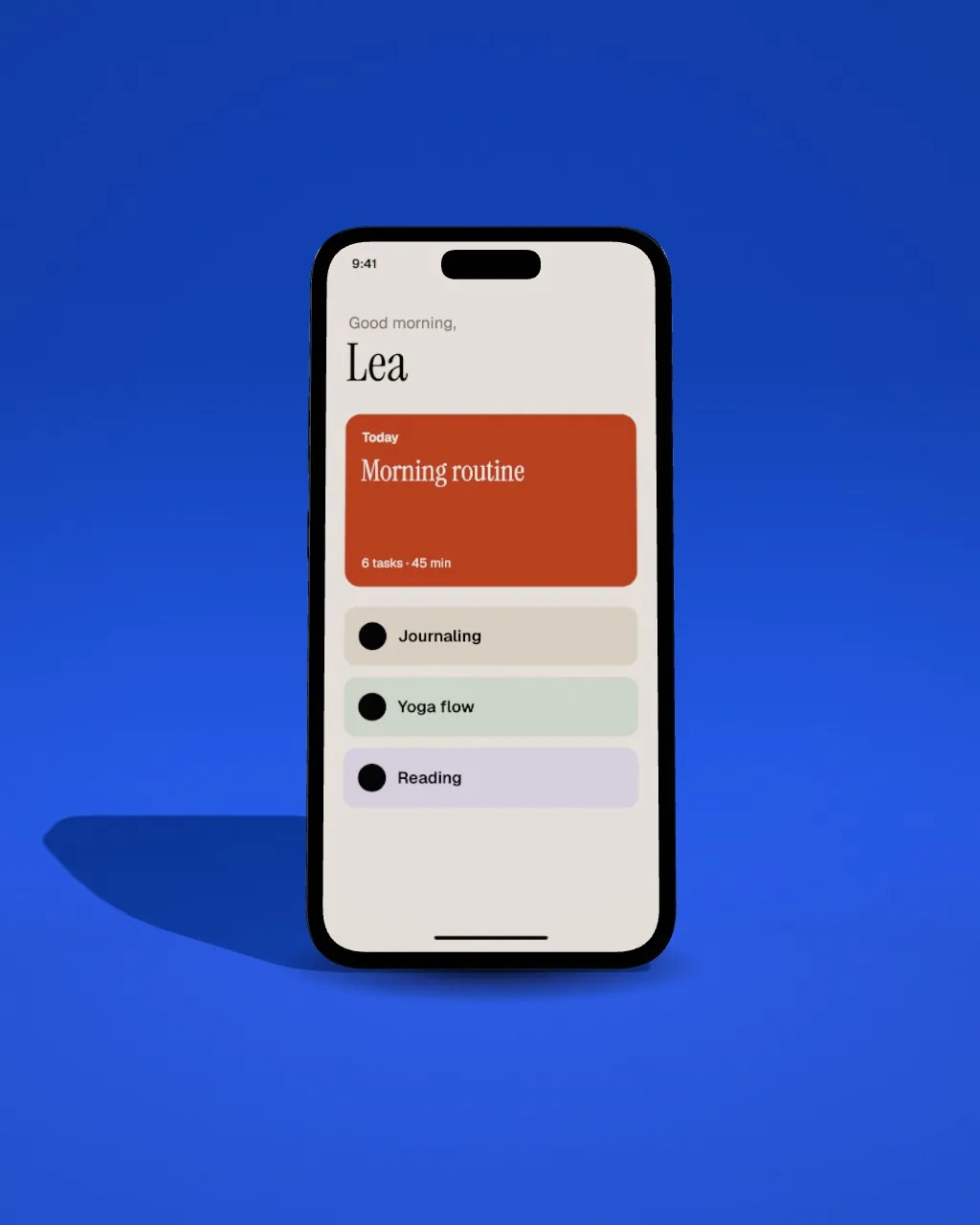 Smartphone · Cobalt · hero angle mockup