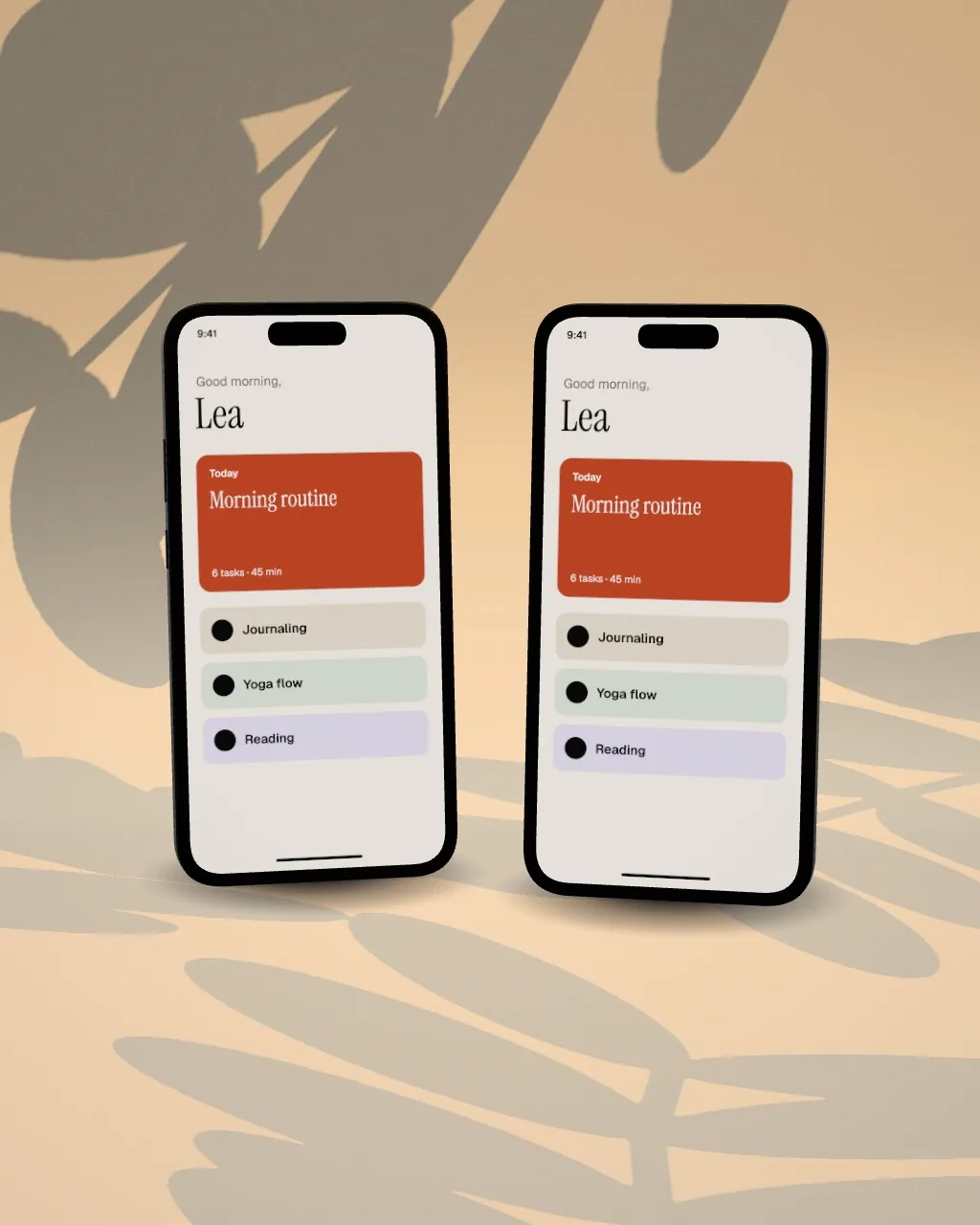 Smartphone duo · Sunlight mockup