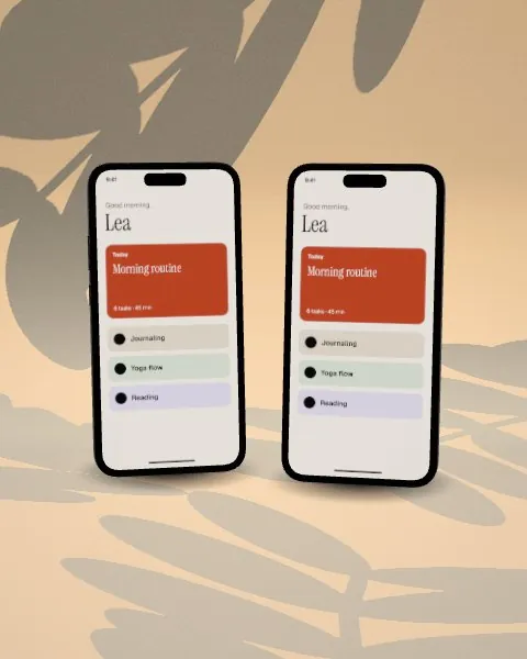 Smartphone duo · Sunlight mockup