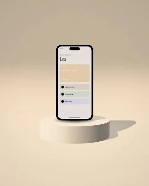 Smartphone · Sand plinth · front mockup