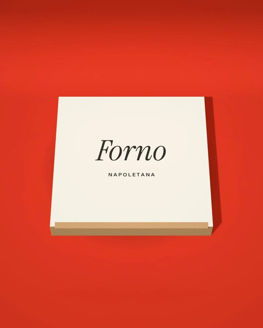 Pizza box · Red · from above mockup