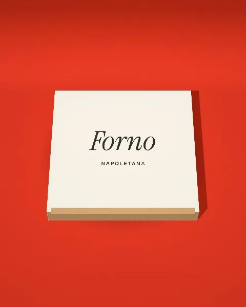 Pizza box · Red · from above mockup