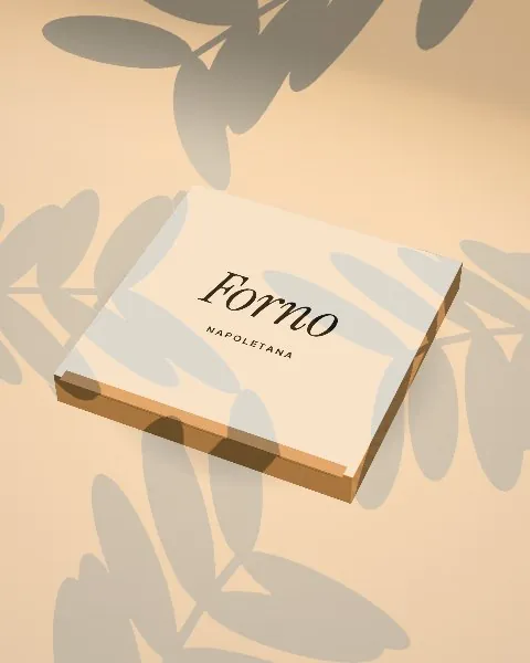 Pizza box · Sunlight · angled mockup