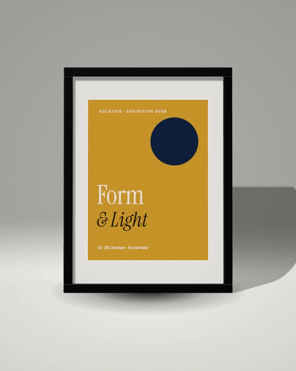 Poster · black frame · Light studio · front mockup