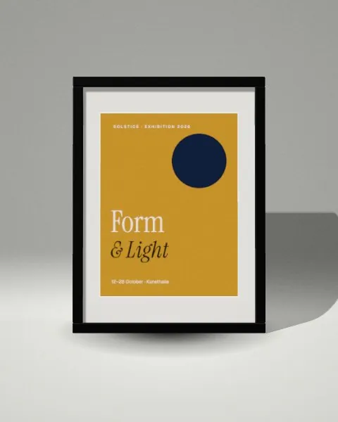 Poster · black frame · Light studio · front mockup