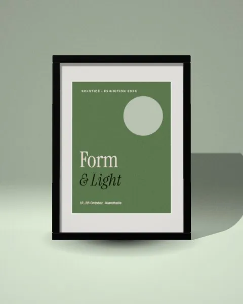 Poster · black frame · Sage · front mockup