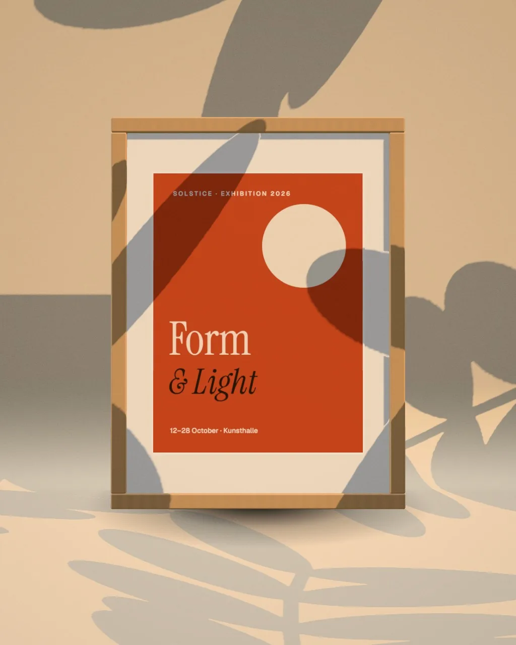Poster · oak frame · Sunlight · front mockup