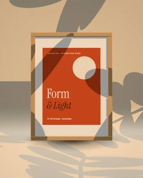 Poster · oak frame · Sunlight · front mockup