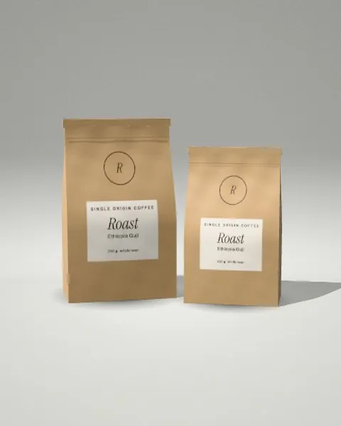 Pouch duo · Light studio mockup