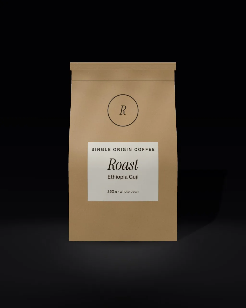 Stand-up pouch · Black · front mockup
