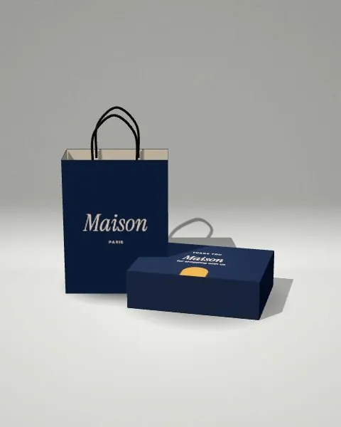Bag + mailer · Light studio mockup