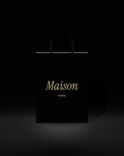 Paper bag · Black · front mockup