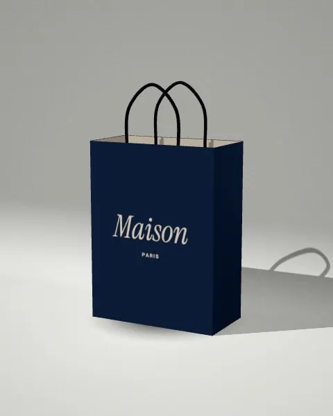 Paper bag · Light studio · 3/4 mockup