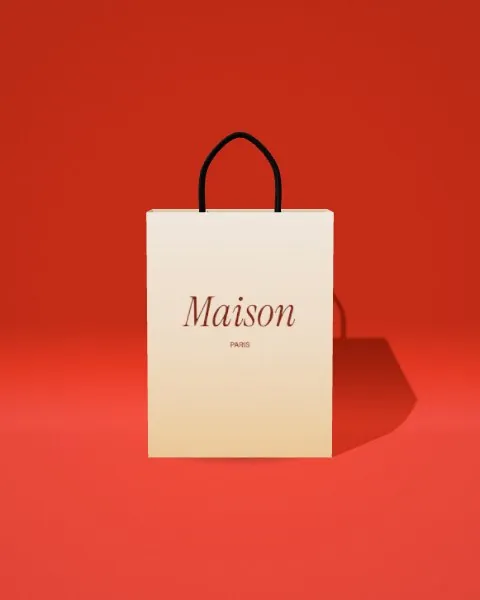 Paper bag · Red · front mockup