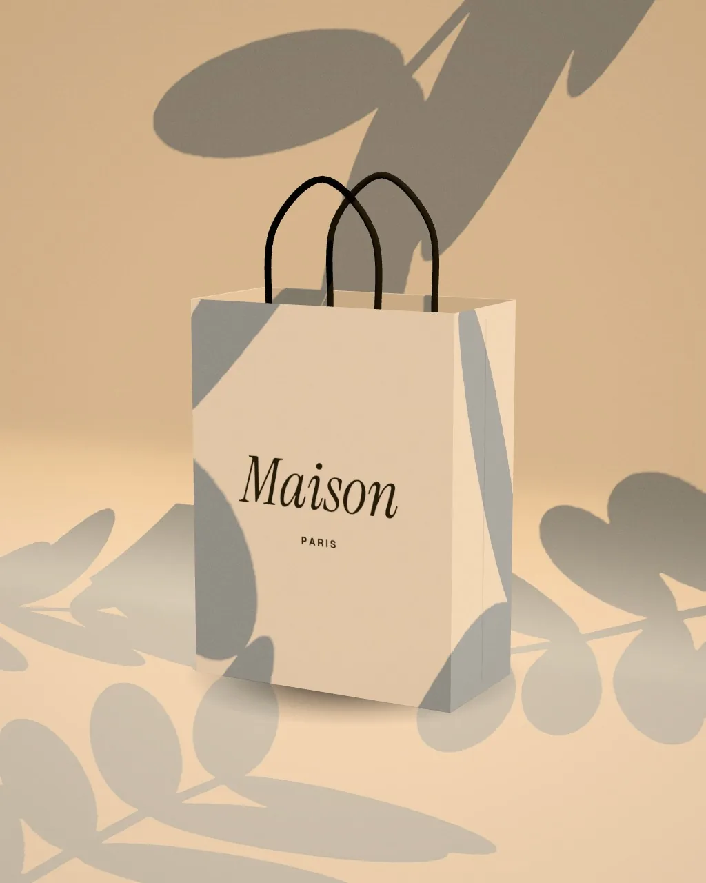 Paper bag · Sunlight · 3/4 mockup
