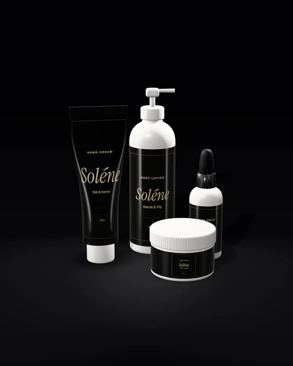 Skincare set · Black mockup