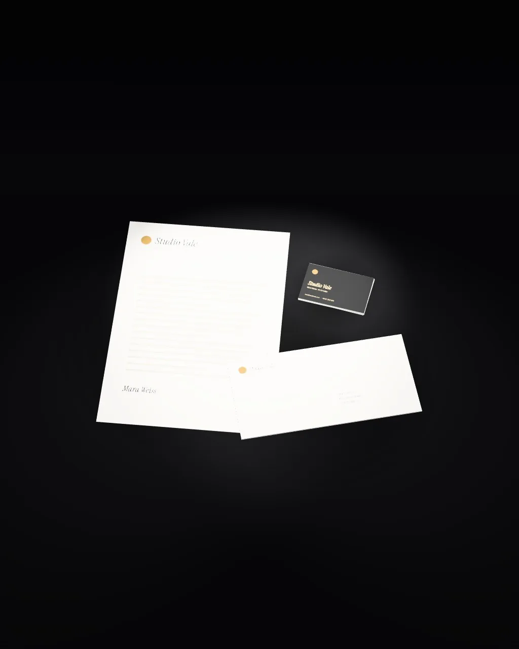 Stationery set · Black mockup
