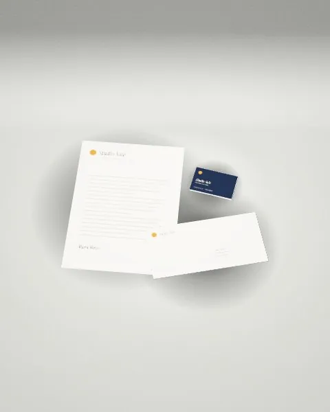Stationery set · Light studio mockup