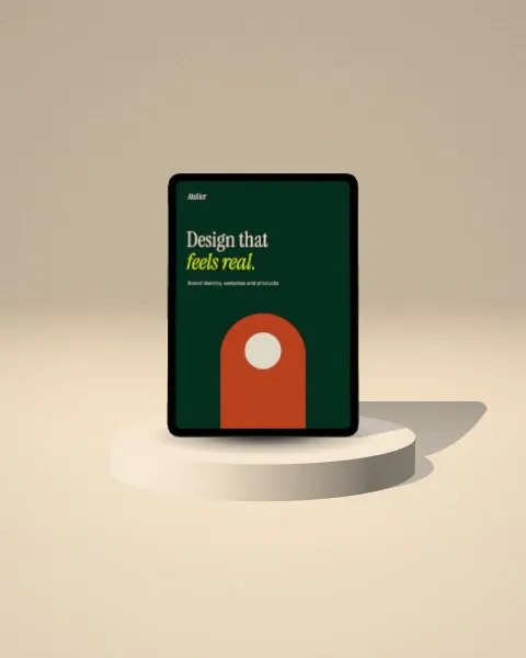 Tablet · Sand plinth · front mockup