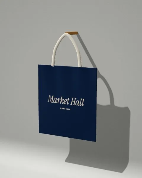 Tote bag · Light studio · 3/4 mockup