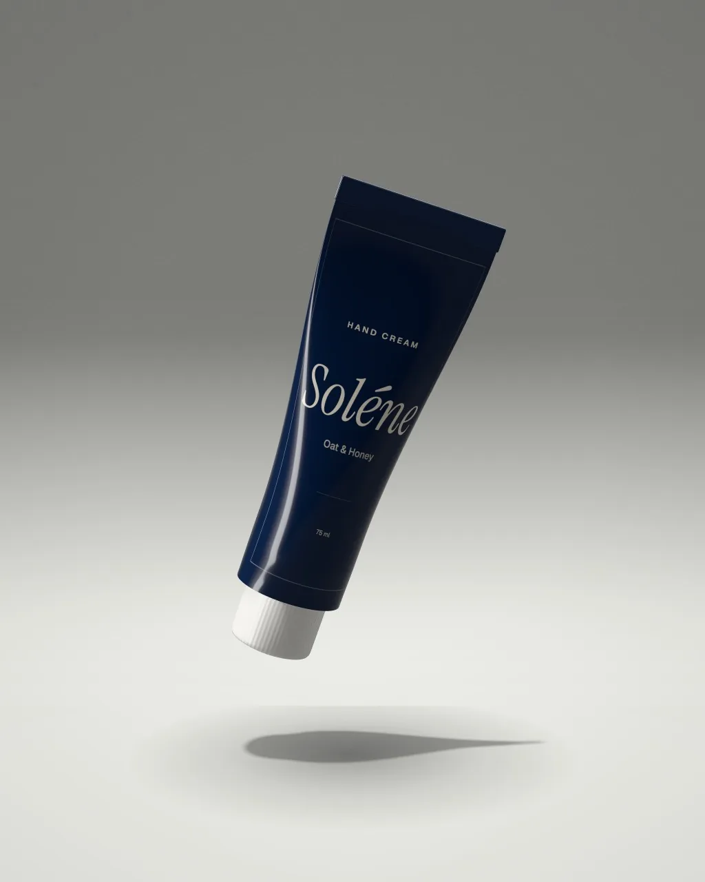 Tube mockup in a light studio