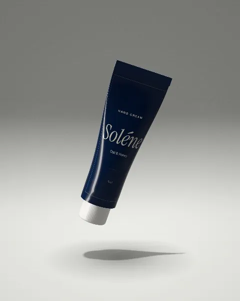 Tube mockup in a light studio