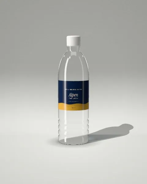 Water bottle · Light studio · front mockup