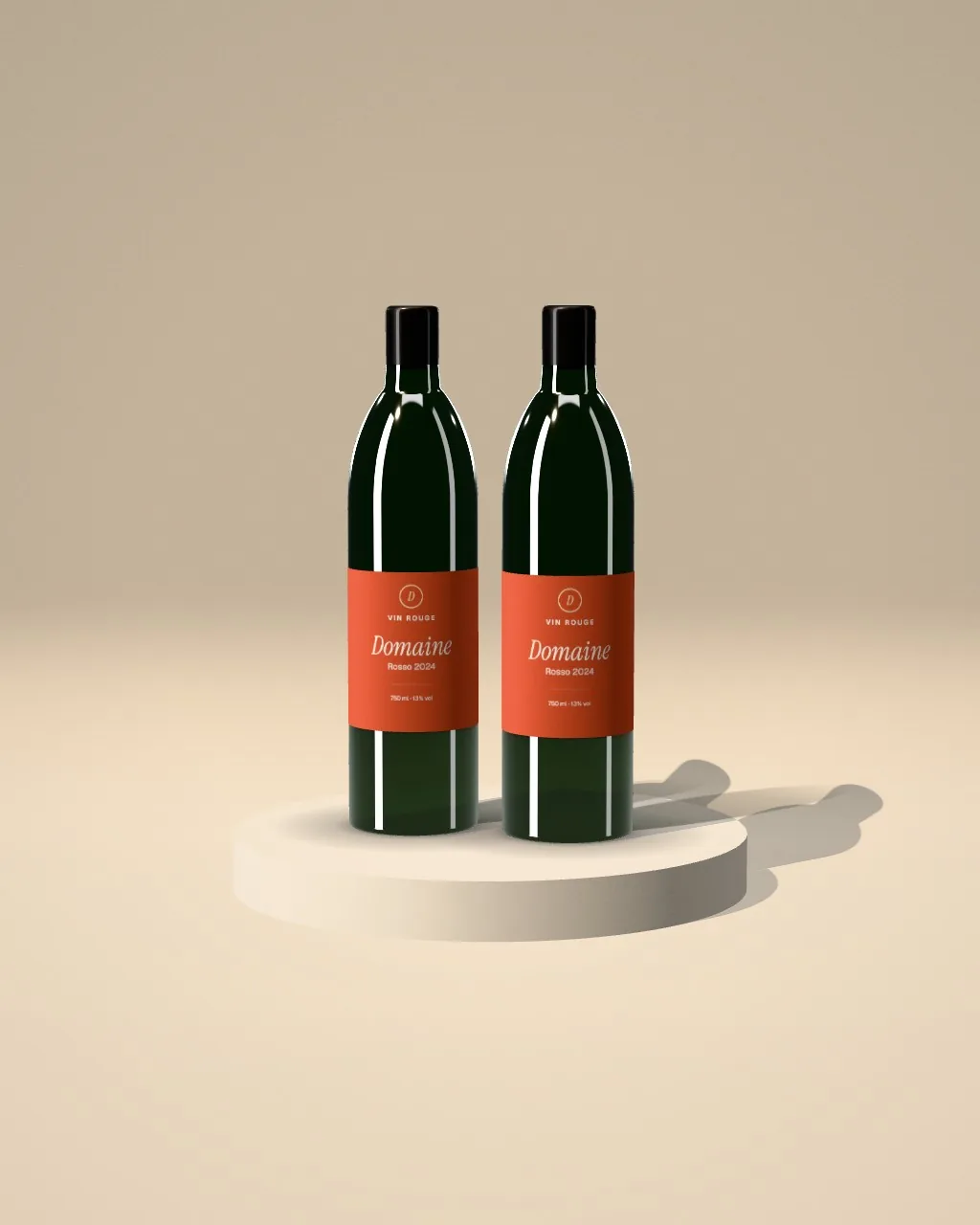 Wine duo · Sand plinth mockup