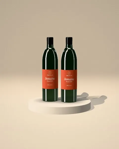Wine duo · Sand plinth mockup