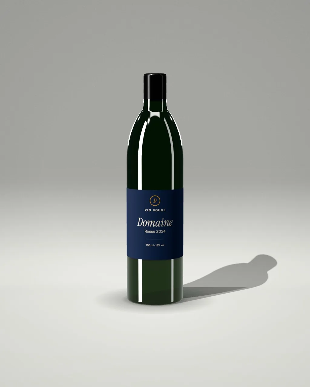 Wine bottle · Light studio · front mockup