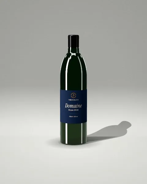 Wine bottle · Light studio · front mockup