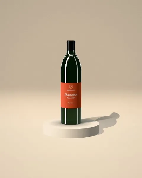 Wine bottle · Sand plinth · front mockup