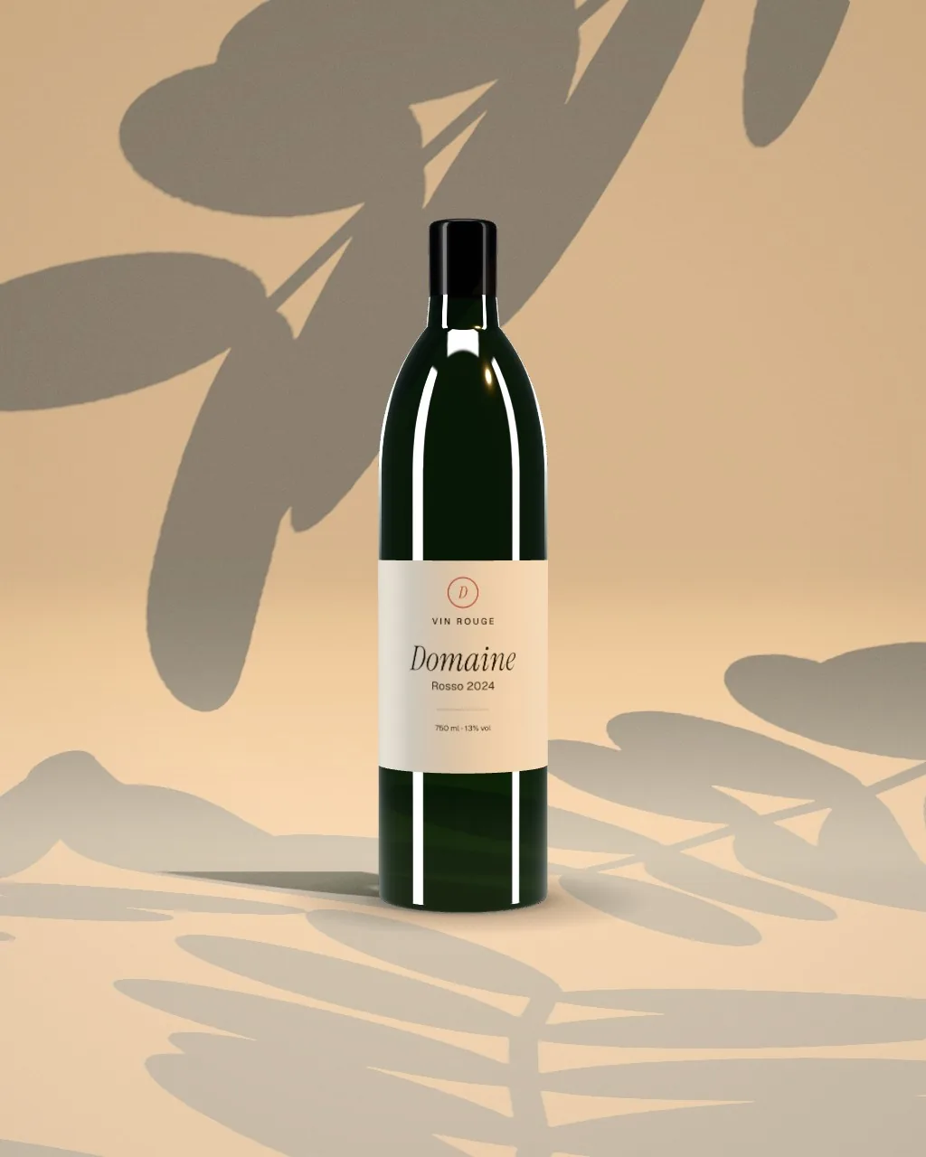 Wine bottle · Sunlight · hero angle mockup