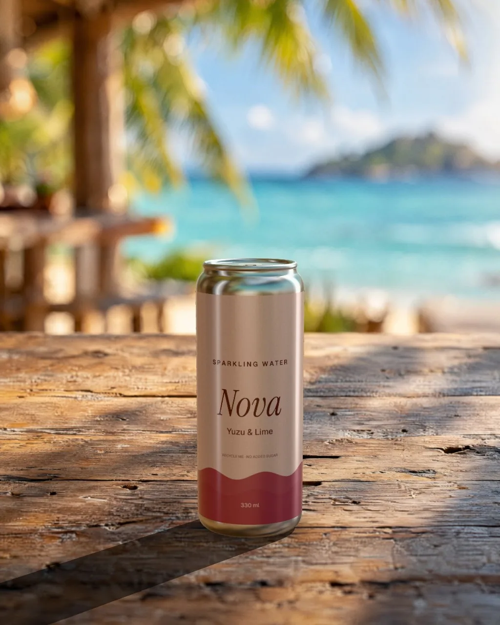 Slim can · Beach bar mockup