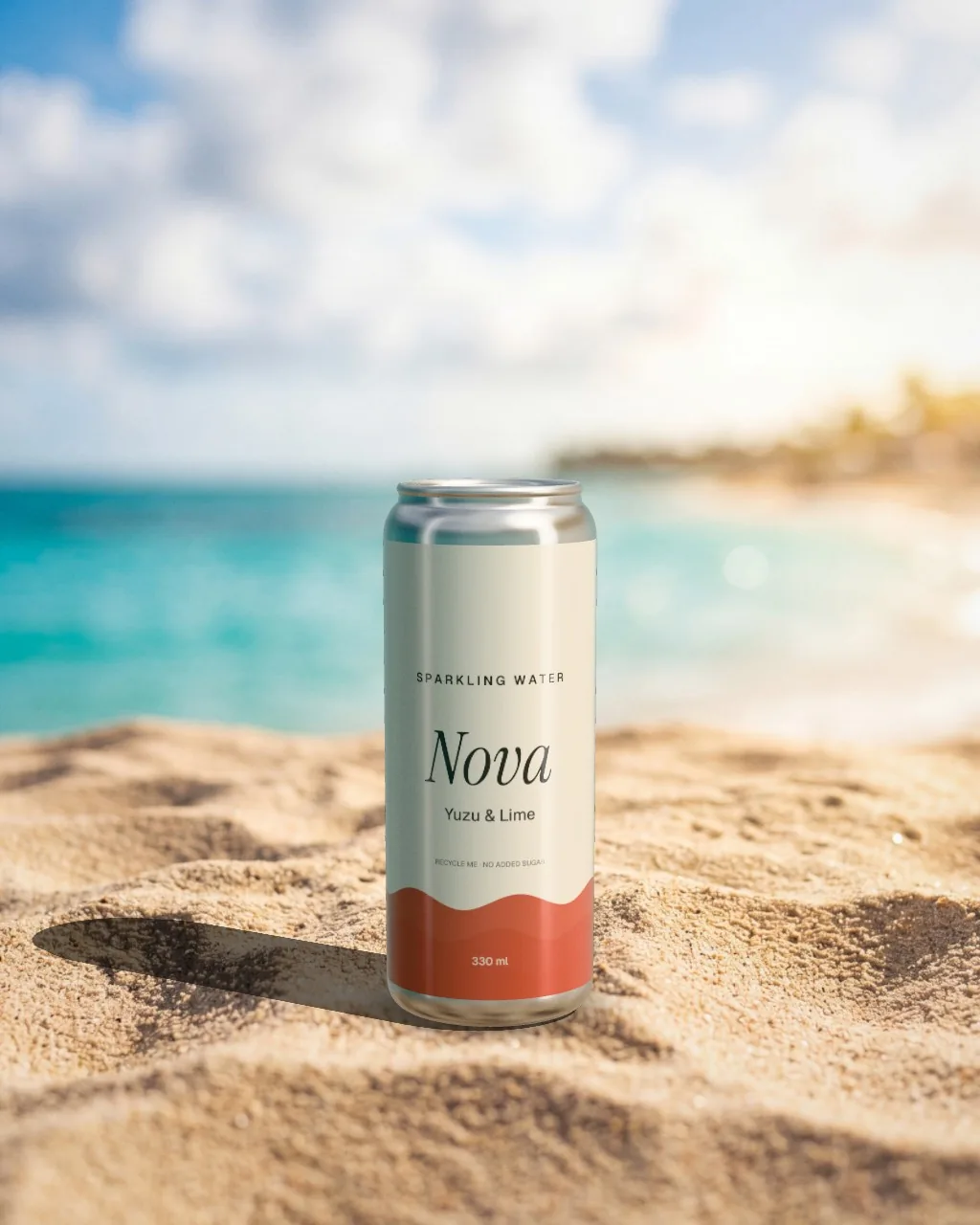 Slim can · Beach mockup