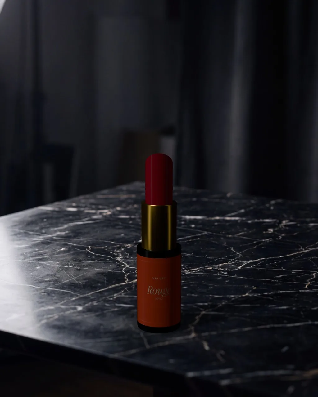 Lipstick · Black marble mockup