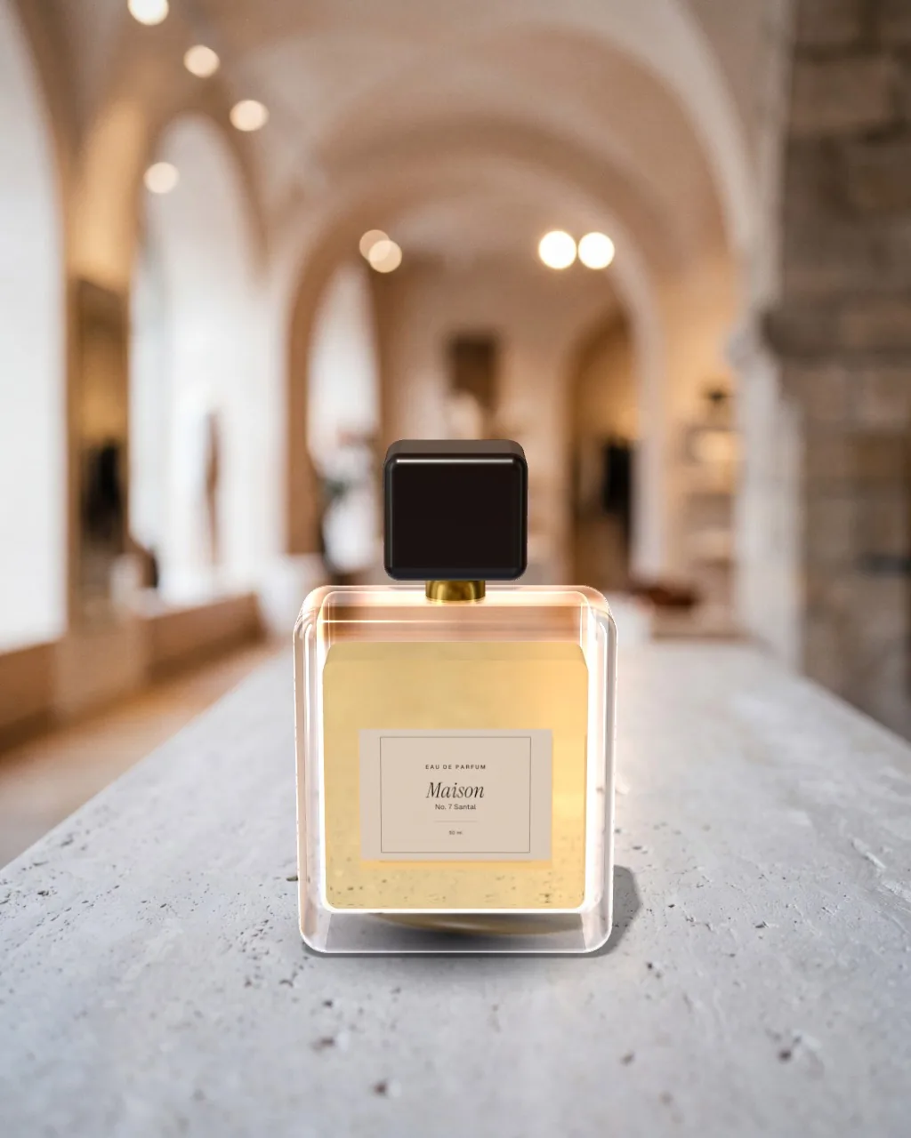 Perfume bottle · Boutique mockup